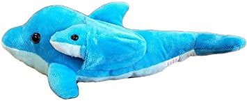 Fun Stuff Unisex 14" Dolphin Stuffed Animal Plush Toy, Kids, Blue, OS