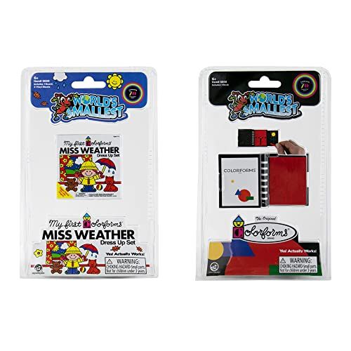 Worlds Smallest World's Smallest Colorforms Set of 2 - Original and 1962 Miss Weather Dress Up Set