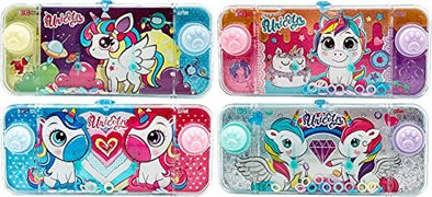 Water Games Handheld Water Ring Toy for Kids - 4 Pack of Unicorn Water Ring Toss Toy