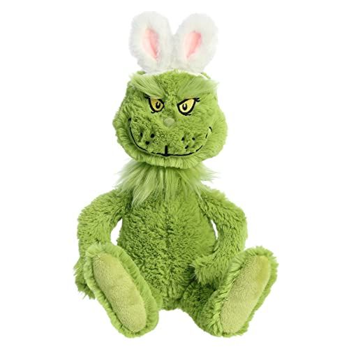 Aurora® Whimsical Dr. Seuss™ Bunny Grinch Stuffed Animal - Magical Storytelling - Literary Inspiration - Green 14 Inches
