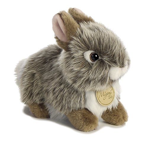 Aurora - Small Grey Miyoni - 7" Baby Bunny - Adorable Stuffed Animal