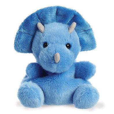 AURORA, 33616, Palm Pals Tank Triceratops Dinosaur, 5In, Soft Toy, Blue