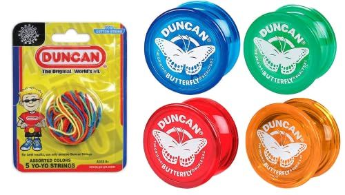 Duncan Butterfly lot - Four New Yo-Yos - FREE Strings! (Colors Vary)