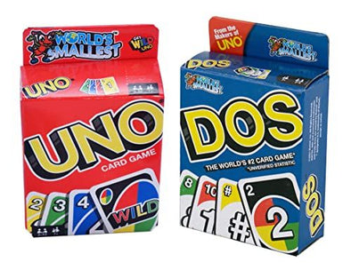 World's Smallest UNO and DOS Card Games (2 Pack)