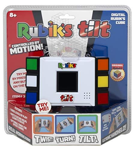 Ideal | Rubik's Tilt Electronic Game: Twist, Turn, Learn | Brainteaser Puzzles | Ages 8+