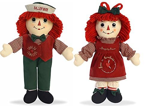 Aurora - Raggedy Ann Classic - 16" Love is Timeless Raggedy Ann & Andy (2 Pack)