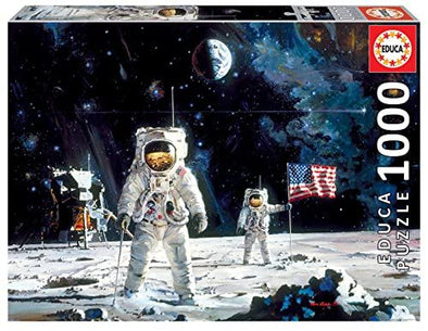 Educa 18459 Puzzles 1,000 Pieces, First Man on The Moon, Robert McCall, Multicoloured, One Size