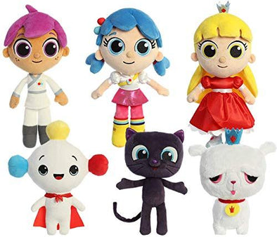 Aurora True and The Rainbow Kingdom Plush Bundle: True, Bartleby, Grizelda, Frookie, Zee, and The Rainbow King