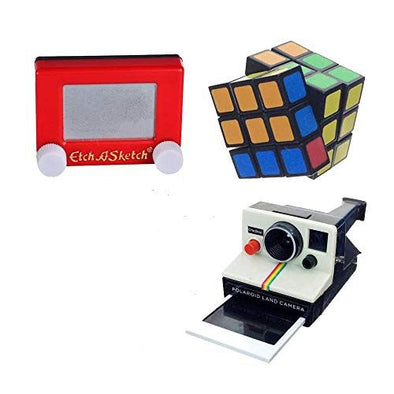 Worlds Smallest Bundle Rubik's Cube, Polaroid Camera, and Etch a Sketch