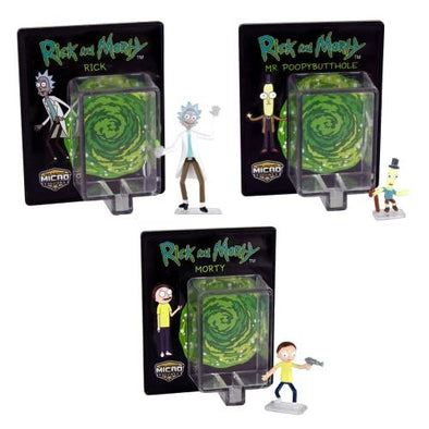 Worldâ€™s Smallest Rick and Morty Pop Culture Micro Figures (3 Pack)