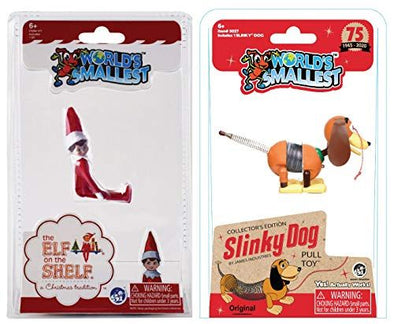 Worlds Smallest Elf On The Shelf & World's Smallest Slinky Dog - Bundle (Set of 2)