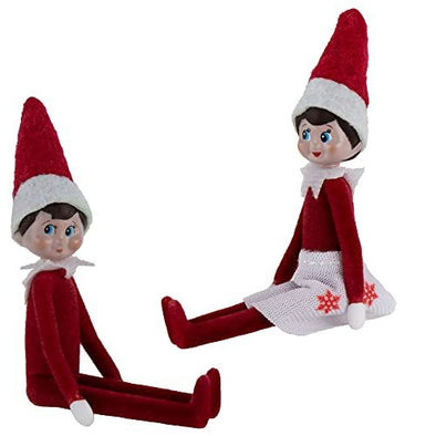 World's Smallest Elf on The Shelf Bundle Set of 2 - Boy and Girl