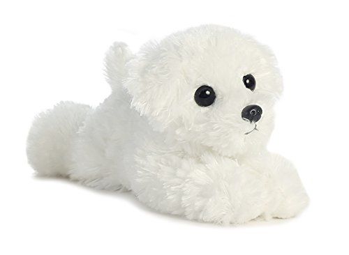 Aurora® Adorable Mini Flopsie™ Snowball™ Stuffed Animal - Playful Ease - Timeless Companions - White 8 Inches