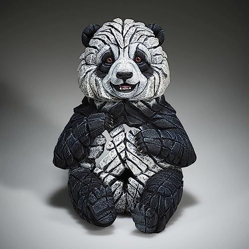 Enesco Edge Sculpture Black and White Panda Cub 6.7 x 6.7 x 9 Inch 6011801