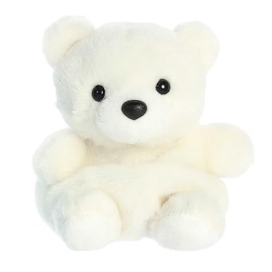 AuroraÂ® Adorable Palm Palsâ„¢ Puck Polar Bearâ„¢ Stuffed Animal - Pocket-Sized Fun - On-The-Go Play - White 5 Inches