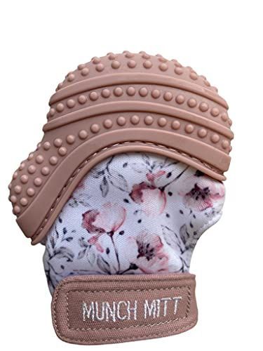 Malarkey Kids Baby Teething Mitten, Munch Mitt Baby Chew Toy - Protects Hands from Chewing & Saliva, Heals Aching Gums, Promotes Sound & Visual Stimulation for Babies Up to 1-Year-Old