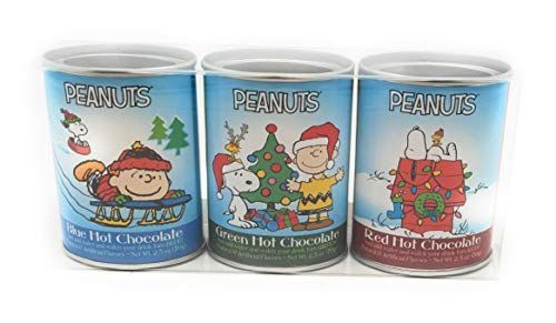 McSteven's Peanuts Colored Hot Chocolate - Set of Three 2.5 oz Festive Tins